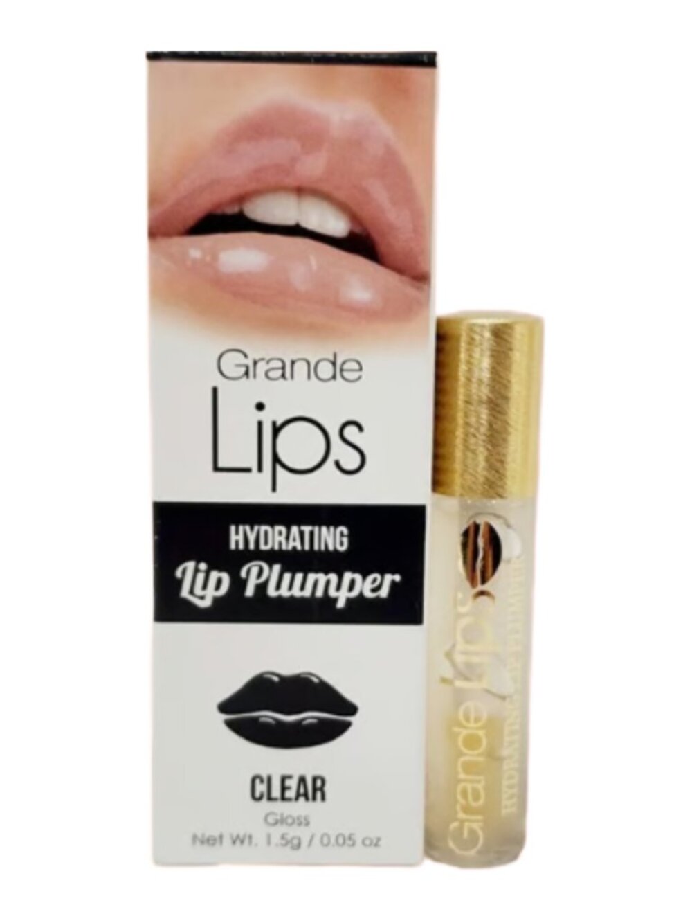 NWT GRANDE COSMETICS GrandeLips Hydrating Lip Plumper Clear Gloss Mini
